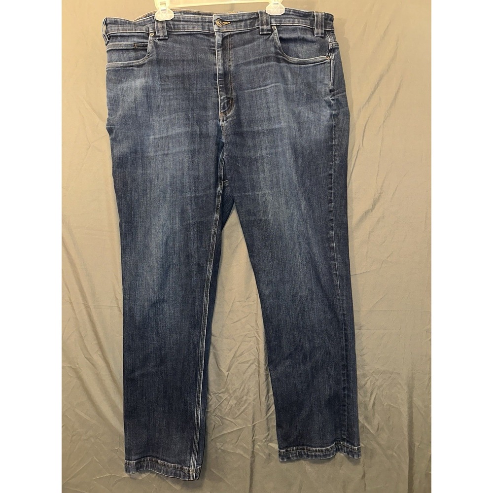 Duluth Tradingβ Co Ballroom Double Flex Jeans Mens 44x34 Relaxed Fit Medium Wash